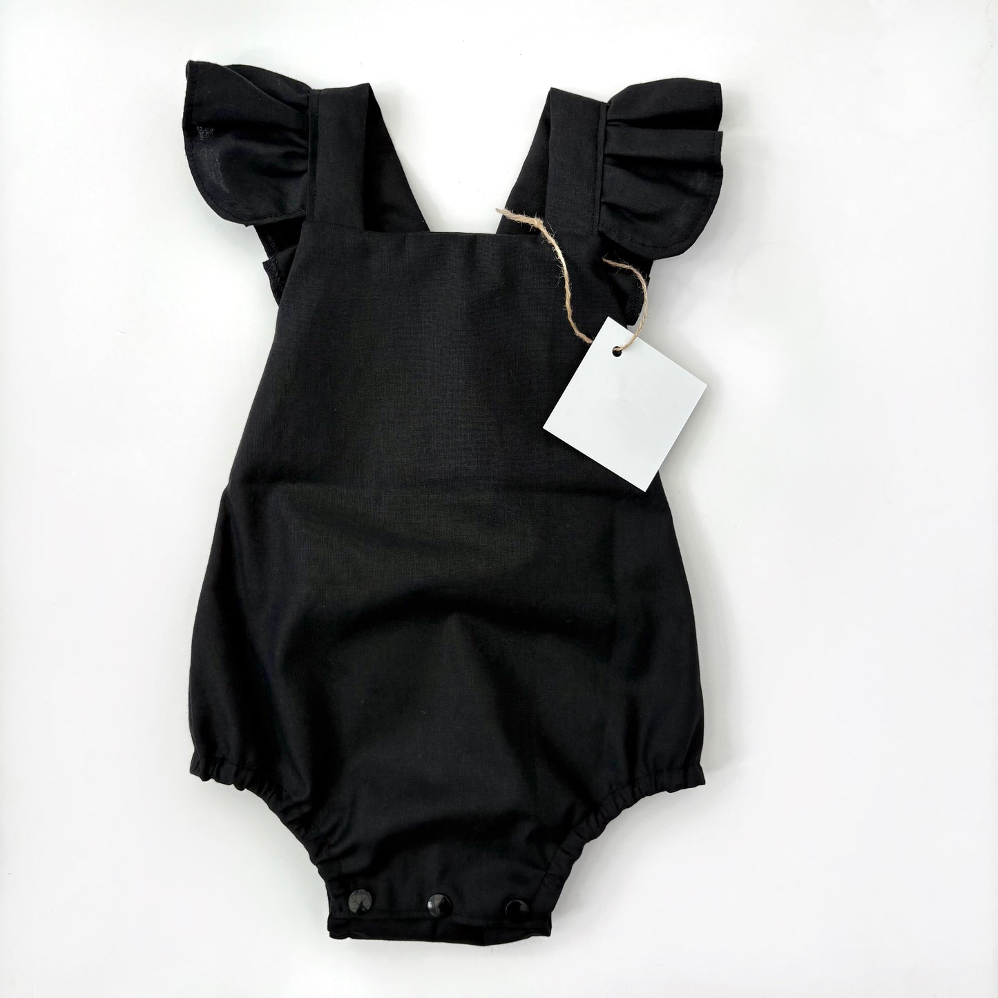 Black flutter romper
