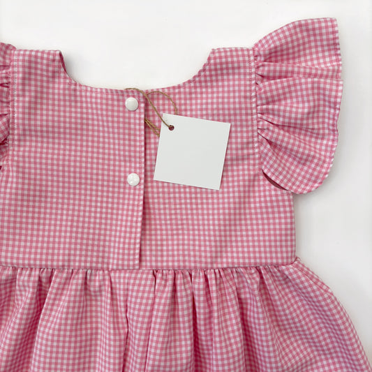 Pink gingham ‘Olive’ dress