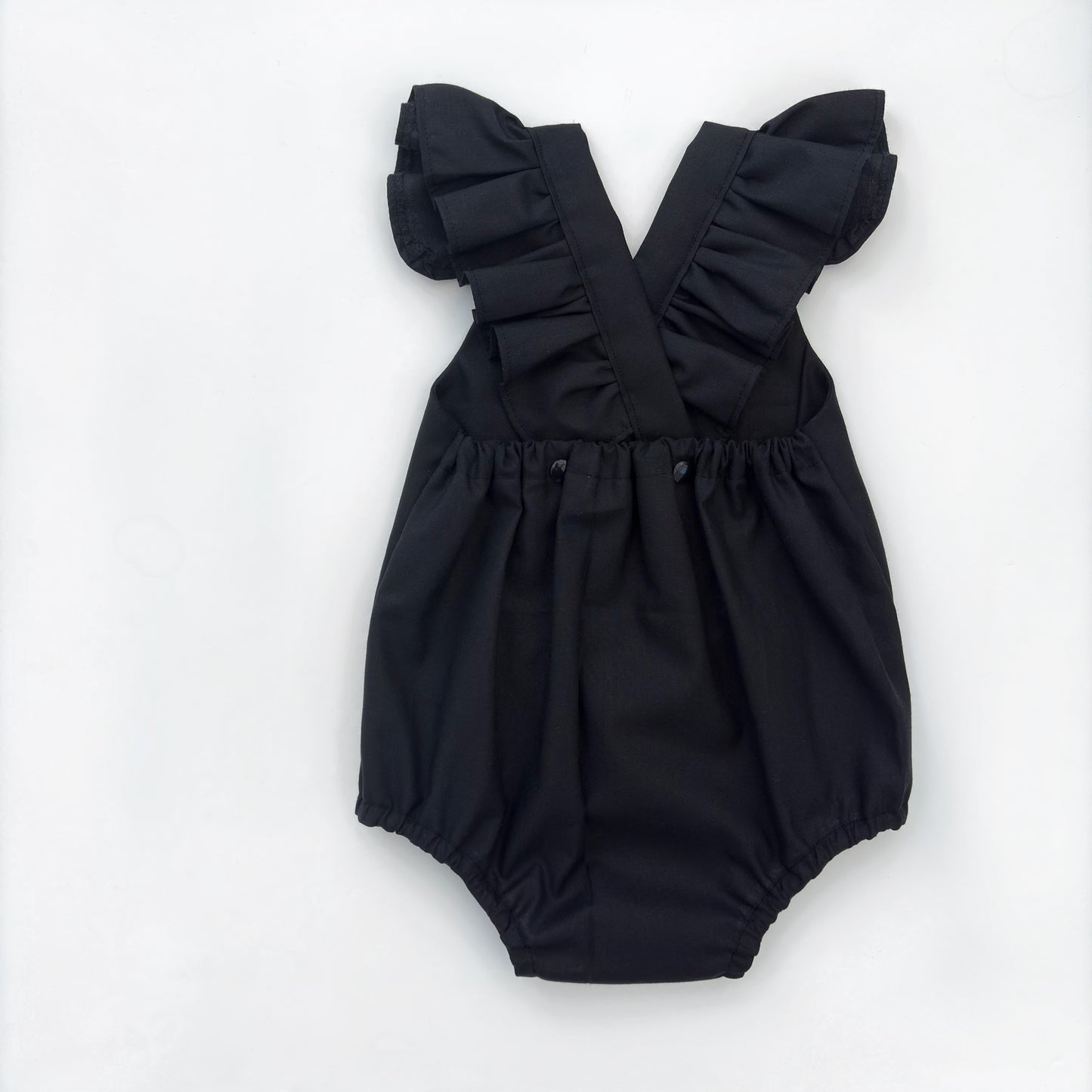 Black flutter romper