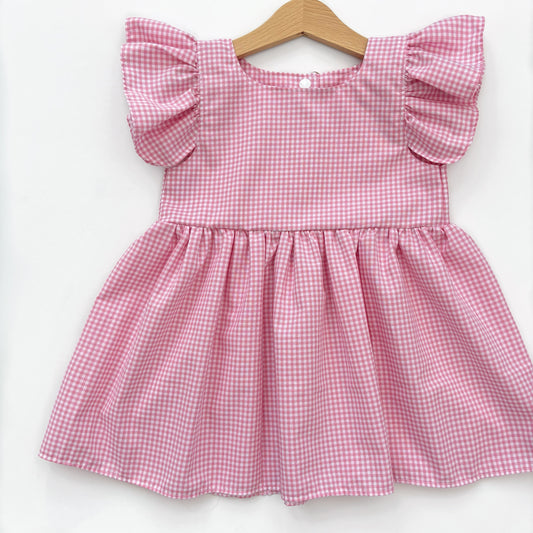 Pink gingham ‘Olive’ dress