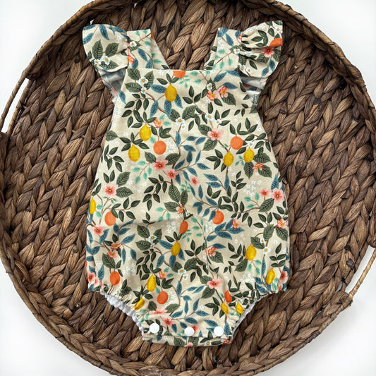 Citrus flutter romper